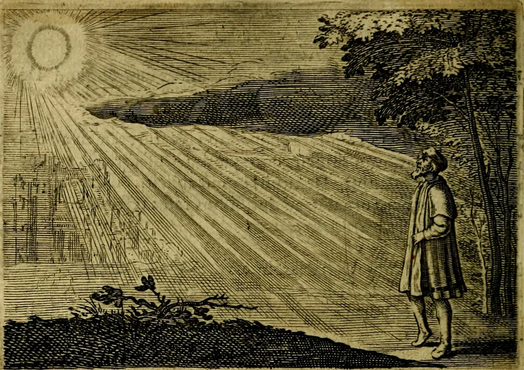 An illustration from Emblemata Florentii Schoonhovii ... partim moralia partim etiam civilia. Cum latiori eorundem ejusdem Auctoris interpretatione. Accedunt et alia quaedam poëmatia in alijs poem̈atum suonum libris non contenta, 1648, leaf 55