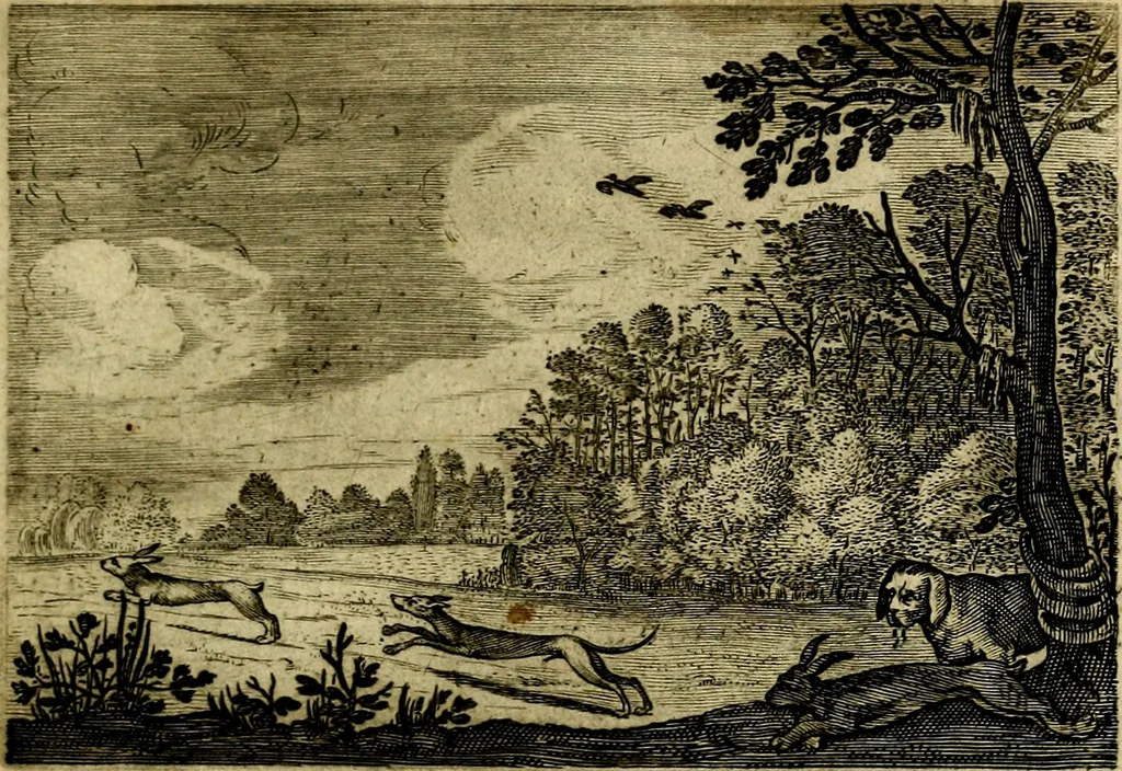 An illustration from Emblemata Florentii Schoonhovii ... partim moralia partim etiam civilia. Cum latiori eorundem ejusdem Auctoris interpretatione. Accedunt et alia quaedam poëmatia in alijs poem̈atum suonum libris non contenta, 1648, leaf 64