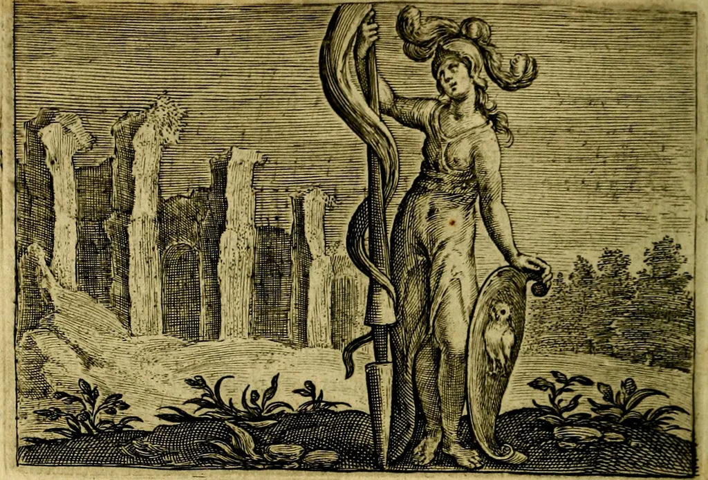 An illustration from Emblemata Florentii Schoonhovii ... partim moralia partim etiam civilia. Cum latiori eorundem ejusdem Auctoris interpretatione. Accedunt et alia quaedam poëmatia in alijs poem̈atum suonum libris non contenta, 1648, leaf 67