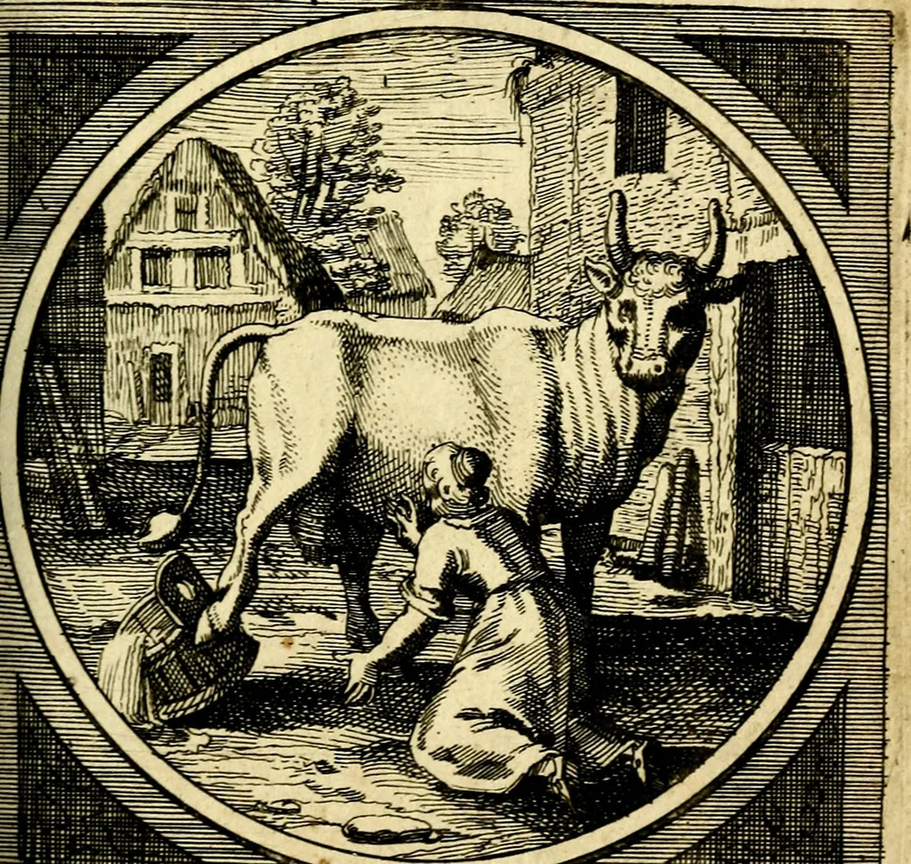 An illustration from Emblemata moralia nova, das ist: achtzig Sinnreiche nachdenckliche Figuren auss heyliger Schrifft in Kupfferstücken fürgestellet, worinnen schöne Anweisungen zu wahrer Gottesforcht begrieffen ... mit Lateinischen und Teutschen, nachmals aber von M.C.R. mit Frantzösischen und Italianischen Versen erkläret .., 1630, leaf 130