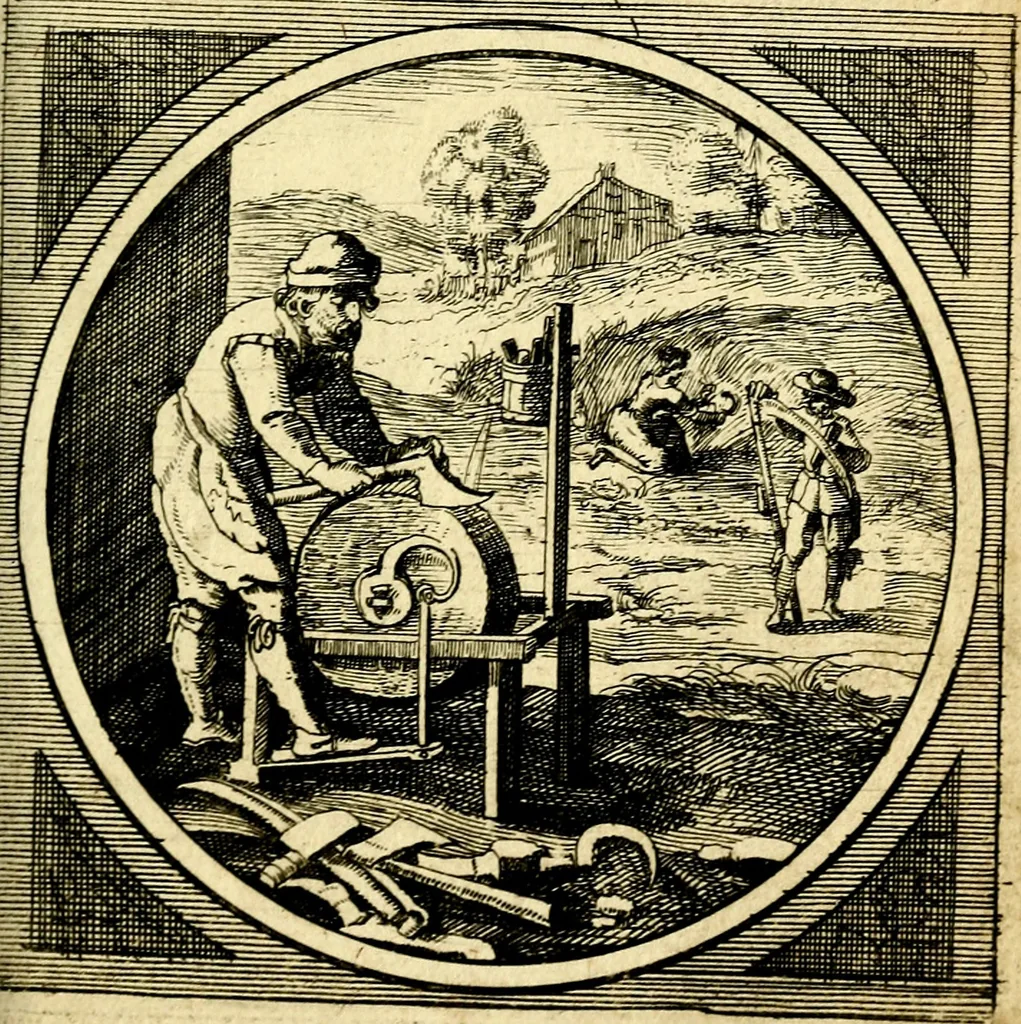 An illustration from Emblemata moralia nova, das ist: achtzig Sinnreiche nachdenckliche Figuren auss heyliger Schrifft in Kupfferstücken fürgestellet, worinnen schöne Anweisungen zu wahrer Gottesforcht begrieffen ... mit Lateinischen und Teutschen, nachmals aber von M.C.R. mit Frantzösischen und Italianischen Versen erkläret .., 1630, leaf 210