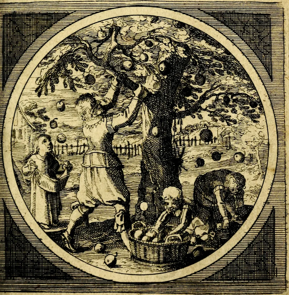 An illustration from Emblemata moralia nova, das ist: achtzig Sinnreiche nachdenckliche Figuren auss heyliger Schrifft in Kupfferstücken fürgestellet, worinnen schöne Anweisungen zu wahrer Gottesforcht begrieffen ... mit Lateinischen und Teutschen, nachmals aber von M.C.R. mit Frantzösischen und Italianischen Versen erkläret .., 1630, leaf 270