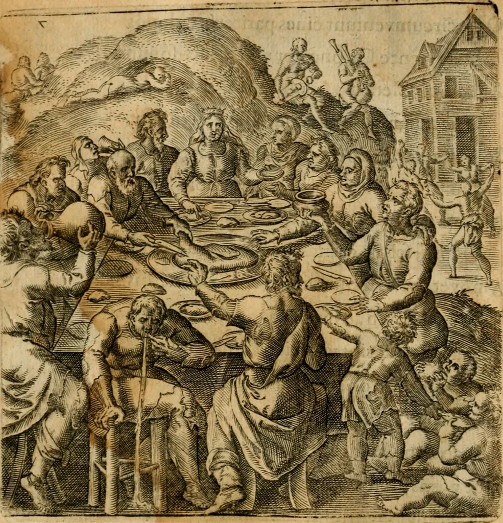 An illustration from Emblemata moralia et oeconomica de rerum usu et abusu, 1609, leaf 17