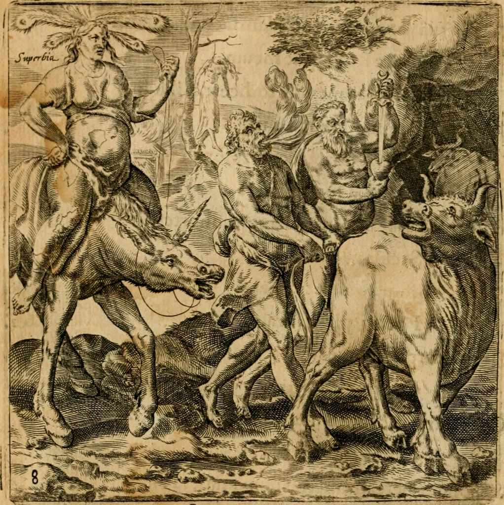 An illustration from Emblemata moralia et oeconomica de rerum usu et abusu, 1609, leaf 19