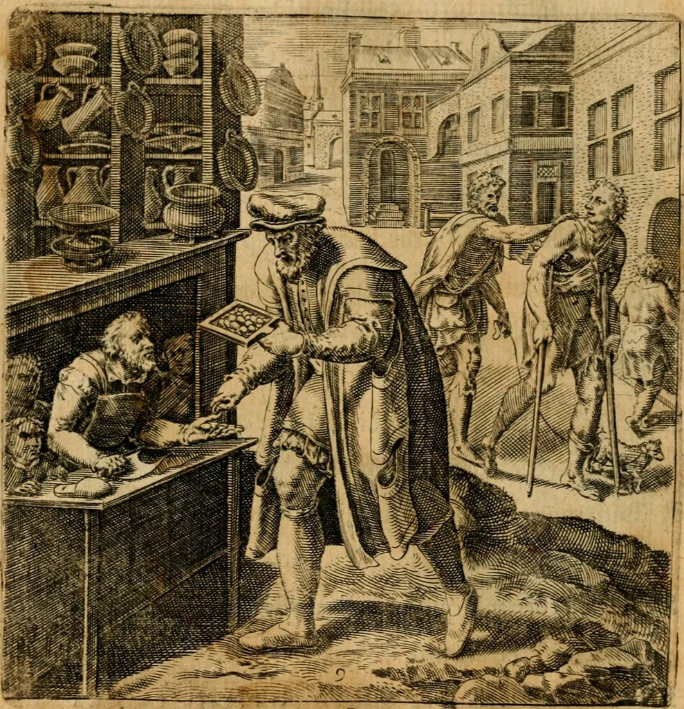 An illustration from Emblemata moralia et oeconomica de rerum usu et abusu, 1609, leaf 21