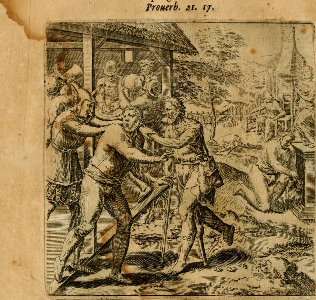 An illustration from Emblemata moralia et oeconomica de rerum usu et abusu, 1609, leaf 25