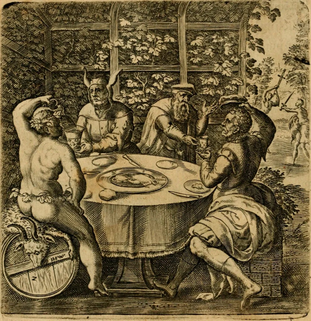 An illustration from Emblemata moralia et oeconomica de rerum usu et abusu, 1609, leaf 7