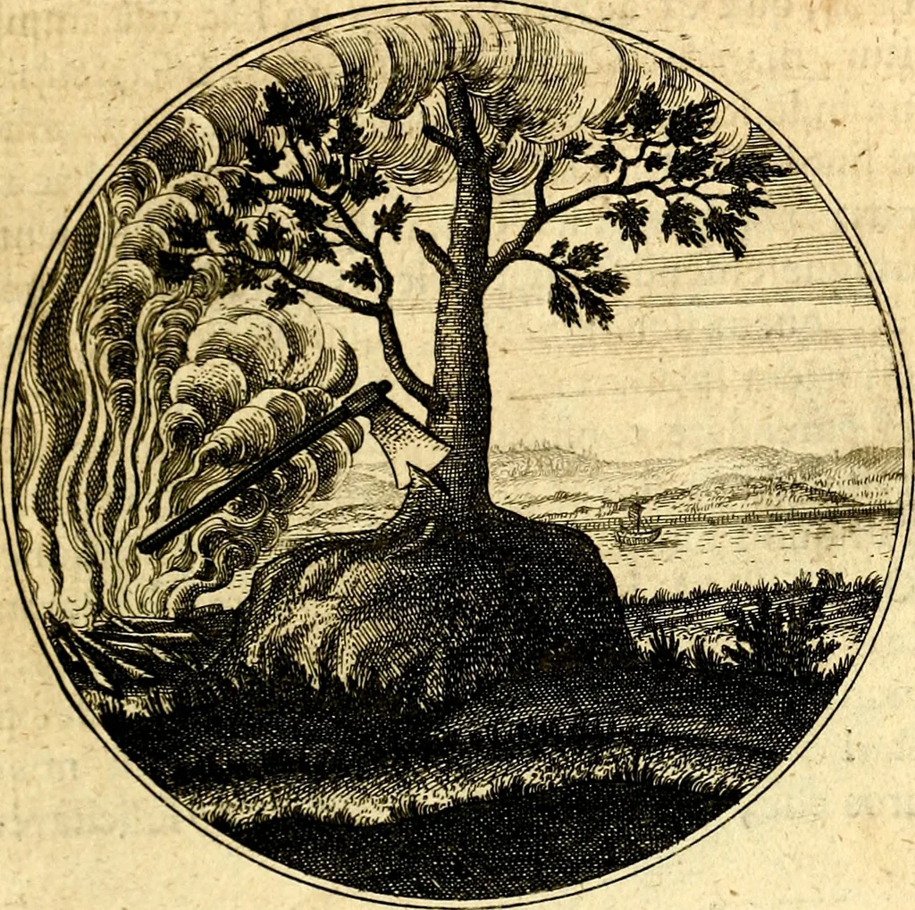 An illustration from Emblemata moralia, 1697, leaf 144