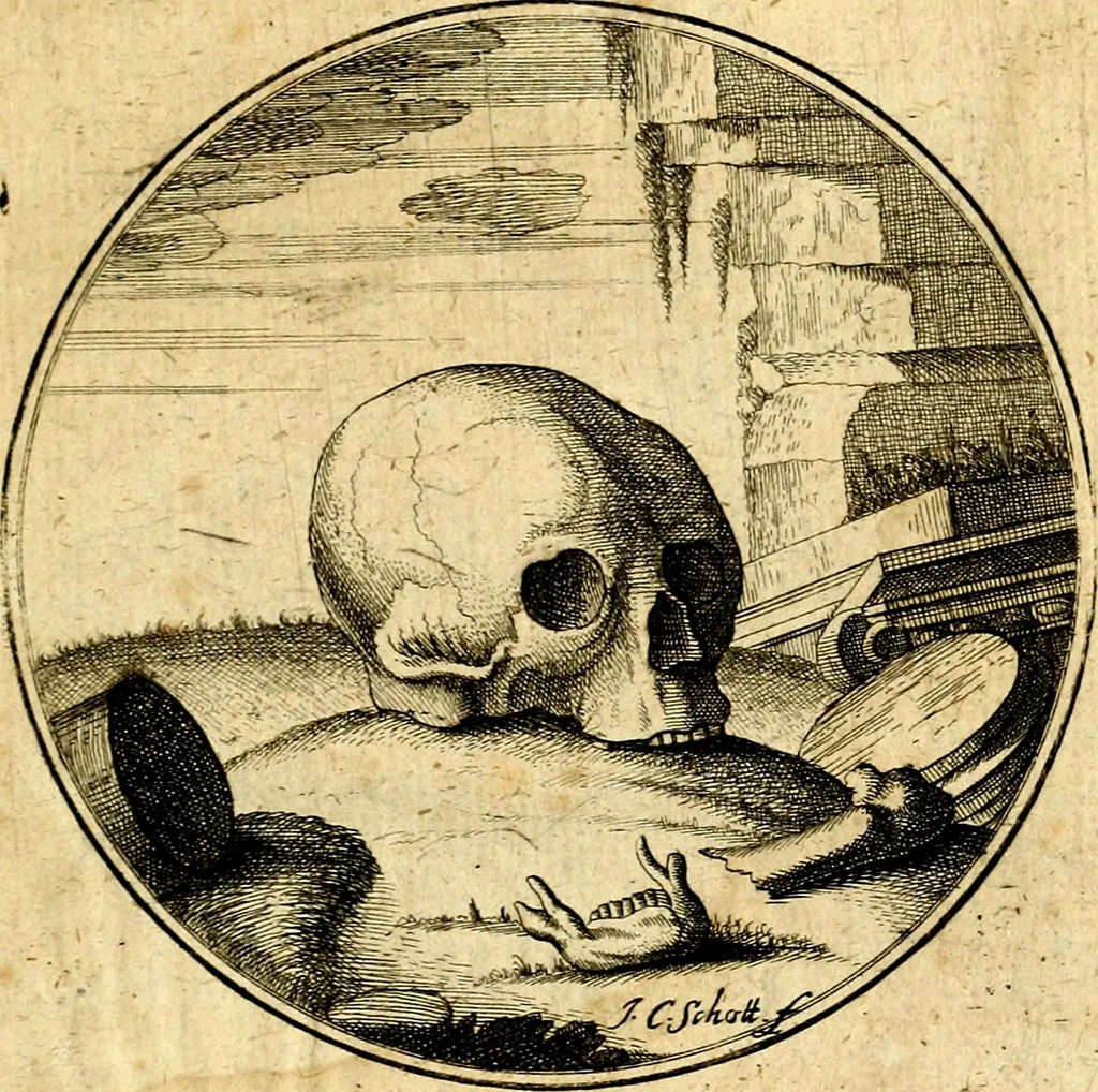 An illustration from Emblemata moralia, 1697, leaf 210