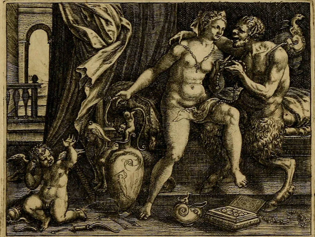 An illustration from Emblemata nobilitati et vulgo scitu digna : singulis historijs symbola adscripta & elegantes versus historiam explica[n]tes : accessit galearu[m] expositio, & disceptatio de origine nobilitatis, 1592, leaf 118