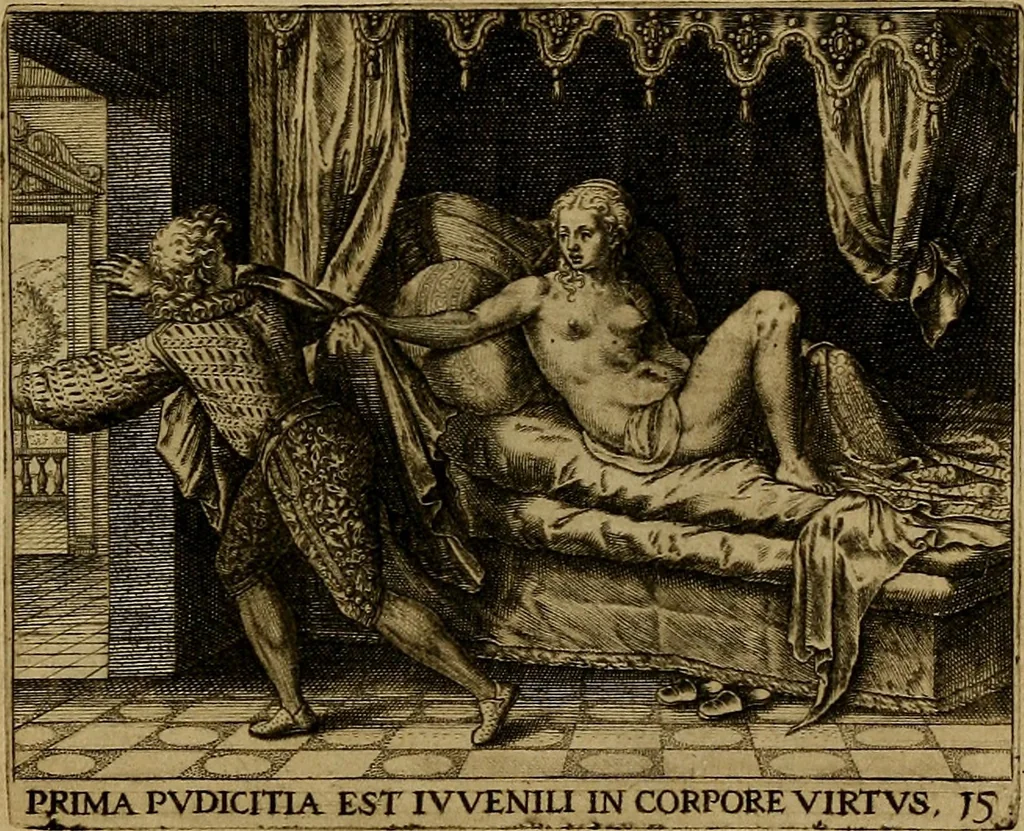 An illustration from Emblemata nobilitati et vulgo scitu digna : singulis historijs symbola adscripta & elegantes versus historiam explica[n]tes : accessit galearu[m] expositio, & disceptatio de origine nobilitatis, 1592, leaf 158