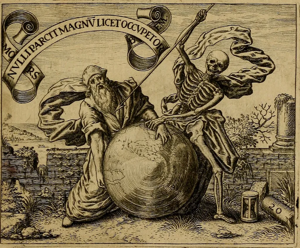 An illustration from Emblemata nobilitati et vulgo scitu digna : singulis historijs symbola adscripta & elegantes versus historiam explica[n]tes : accessit galearu[m] expositio, & disceptatio de origine nobilitatis, 1592, leaf 200