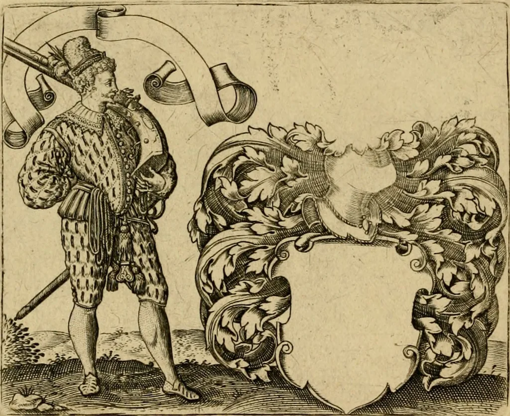 An illustration from Emblemata nobilitati et vulgo scitu digna : singulis historijs symbola adscripta & elegantes versus historiam explica[n]tes : accessit galearu[m] expositio, & disceptatio de origine nobilitatis, 1592, leaf 229