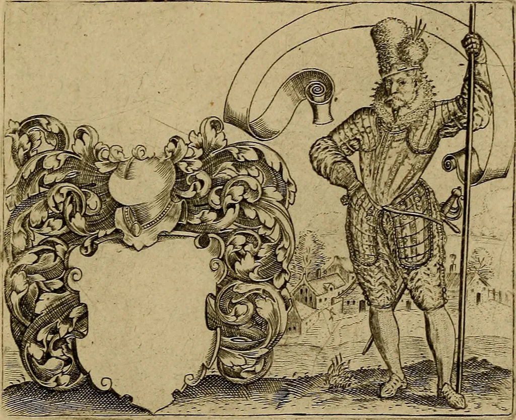 An illustration from Emblemata nobilitati et vulgo scitu digna : singulis historijs symbola adscripta & elegantes versus historiam explica[n]tes : accessit galearu[m] expositio, & disceptatio de origine nobilitatis, 1592, leaf 230