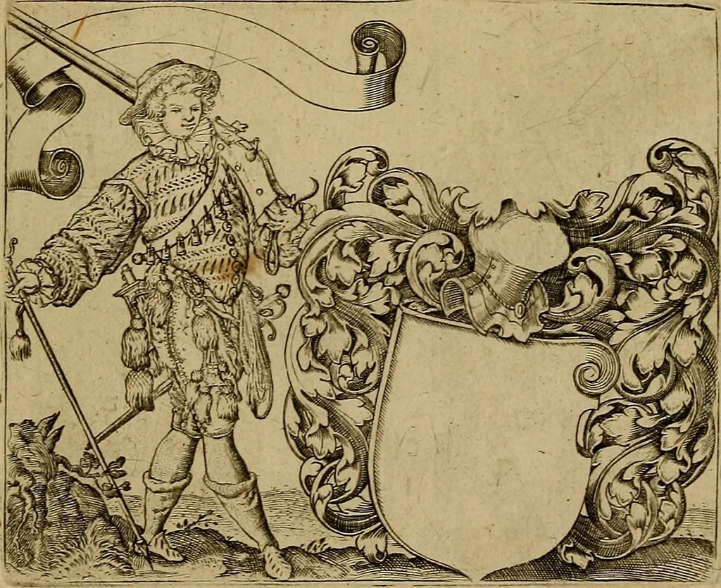 An illustration from Emblemata nobilitati et vulgo scitu digna : singulis historijs symbola adscripta & elegantes versus historiam explica[n]tes : accessit galearu[m] expositio, & disceptatio de origine nobilitatis, 1592, leaf 234