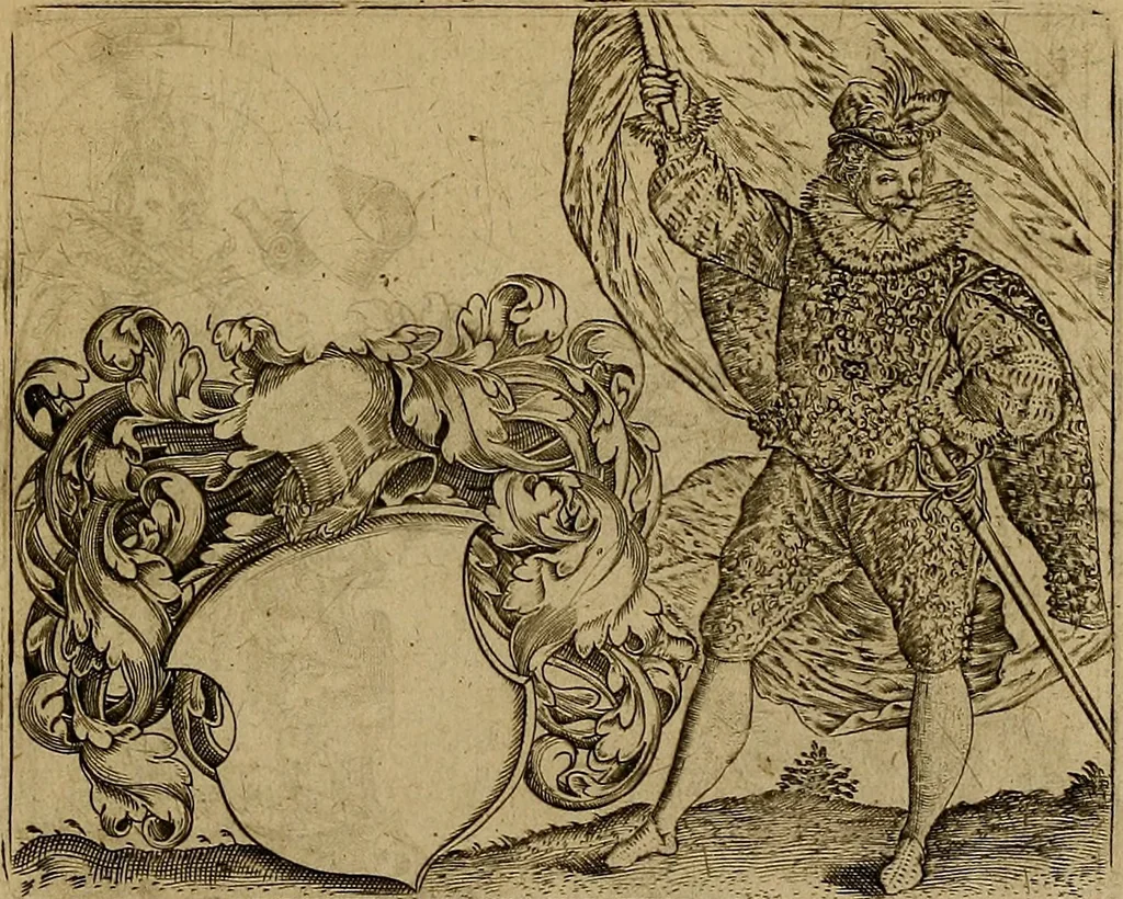 An illustration from Emblemata nobilitati et vulgo scitu digna : singulis historijs symbola adscripta & elegantes versus historiam explica[n]tes : accessit galearu[m] expositio, & disceptatio de origine nobilitatis, 1592, leaf 238