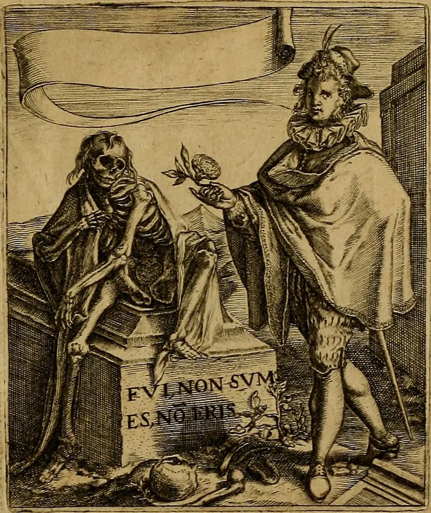 An illustration from Emblemata nobilitati et vulgo scitu digna : singulis historijs symbola adscripta & elegantes versus historiam explica[n]tes : accessit galearu[m] expositio, & disceptatio de origine nobilitatis, 1592, leaf 256
