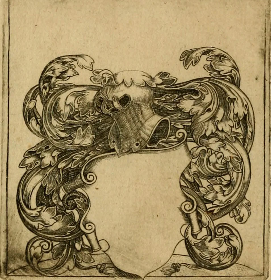 An illustration from Emblemata nobilitati et vulgo scitu digna : singulis historijs symbola adscripta & elegantes versus historiam explica[n]tes : accessit galearu[m] expositio, & disceptatio de origine nobilitatis, 1592, leaf 53