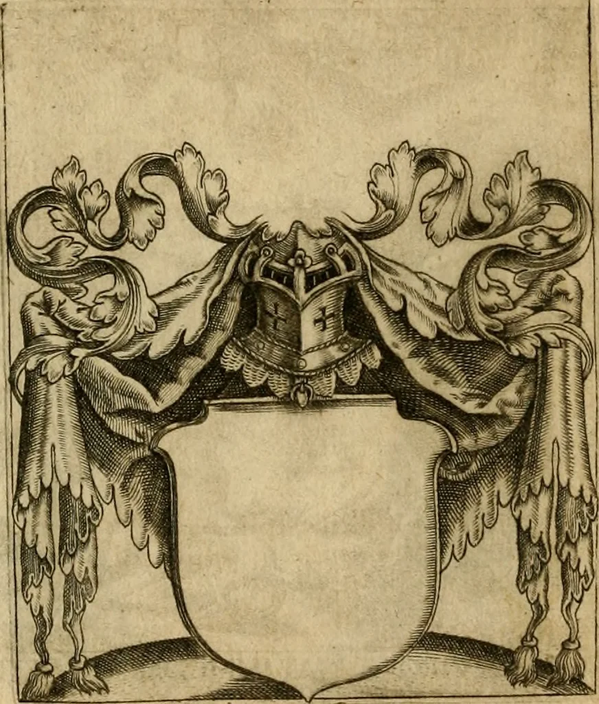 An illustration from Emblemata nobilitati et vulgo scitu digna : singulis historijs symbola adscripta & elegantes versus historiam explica[n]tes : accessit galearu[m] expositio, & disceptatio de origine nobilitatis, 1592, leaf 71