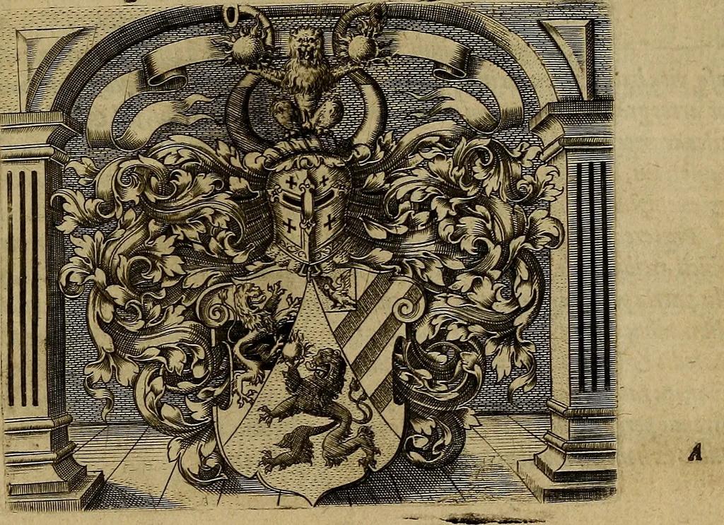An illustration from Emblemata nobilitati et vulgo scitu digna : singulis historijs symbola adscripta & elegantes versus historiam explica[n]tes : accessit galearu[m] expositio, & disceptatio de origine nobilitatis, 1592, leaf 8