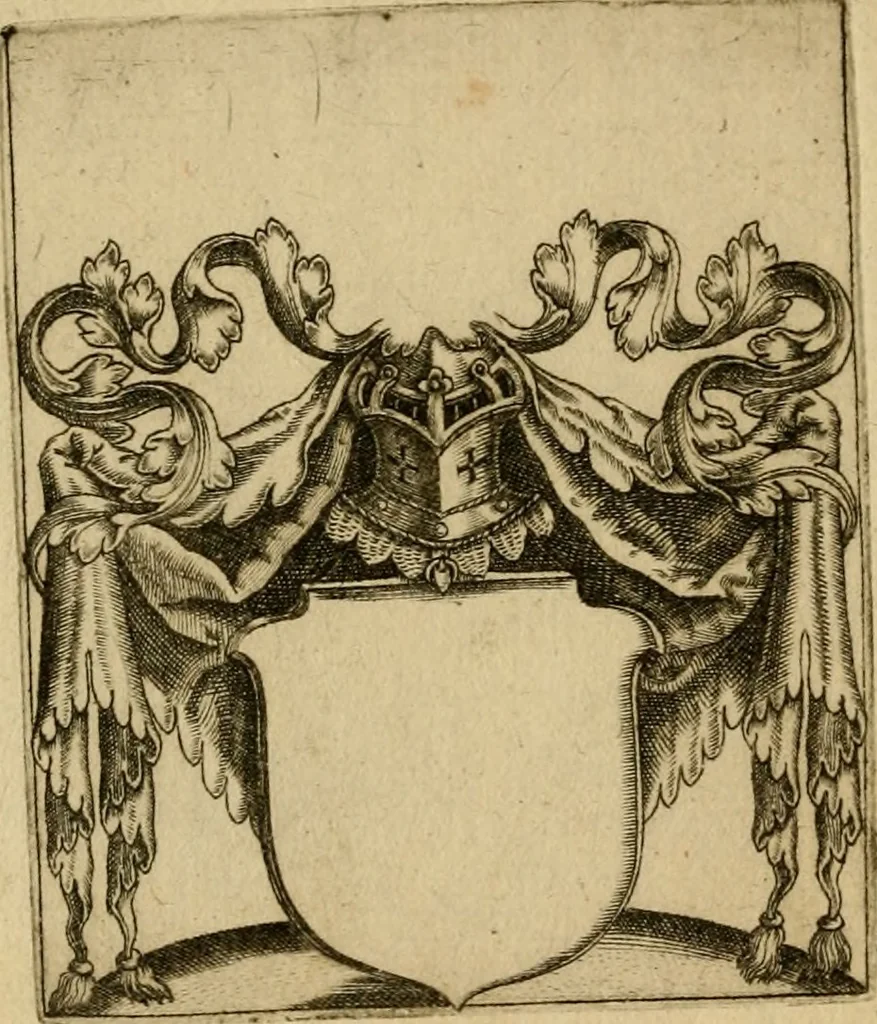 An illustration from Emblemata nobilitati et vulgo scitu digna : singulis historijs symbola adscripta & elegantes versus historiam explica[n]tes : accessit galearu[m] expositio, & disceptatio de origine nobilitatis, 1592, leaf 83
