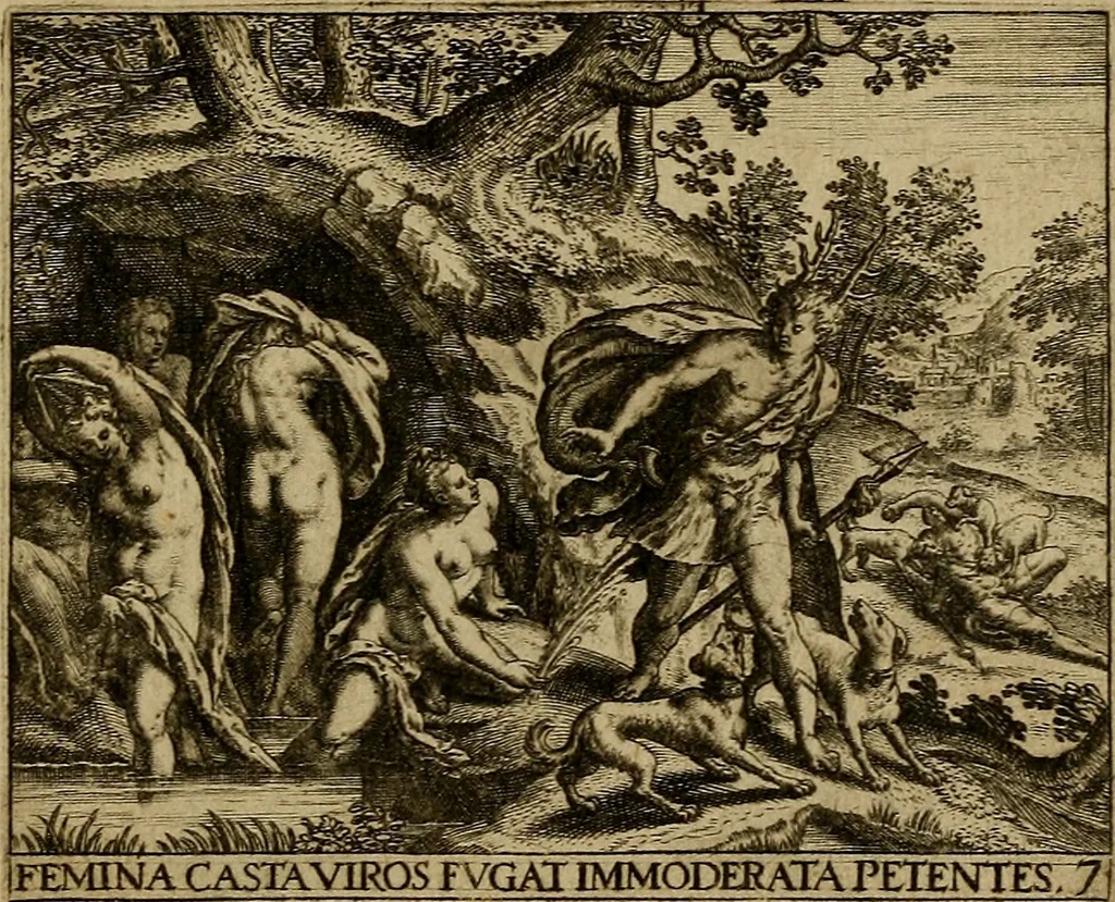 An illustration from Emblemata nobilitati et vulgo scitu digna : singulis historijs symbola adscripta & elegantes versus historiam explica[n]tes : accessit galearu[m] expositio, & disceptatio de origine nobilitatis, 1592, leaf 96
