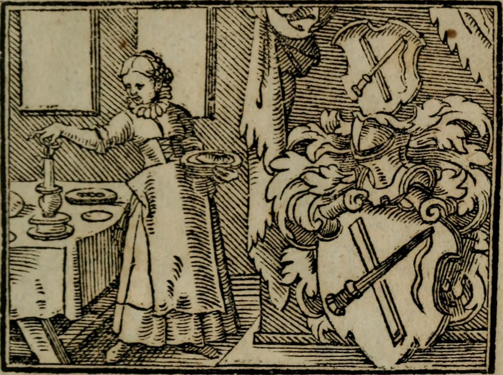 An illustration from Emblemata physico-ethica, hoc est, Naturae morum moderatricis picta praecepta : à Nicolao Taurello Montbelgardensi ... observata, & vario conscripta carmine, 1602, leaf 114