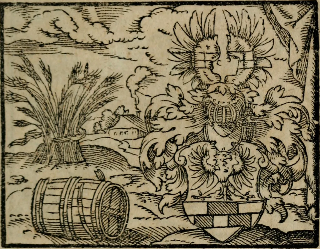 An illustration from Emblemata physico-ethica, hoc est, Naturae morum moderatricis picta praecepta : à Nicolao Taurello Montbelgardensi ... observata, & vario conscripta carmine, 1602, leaf 128