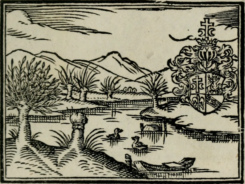 An illustration from Emblemata physico-ethica, hoc est, Naturae morum moderatricis picta praecepta : à Nicolao Taurello Montbelgardensi ... observata, & vario conscripta carmine, 1602, leaf 154