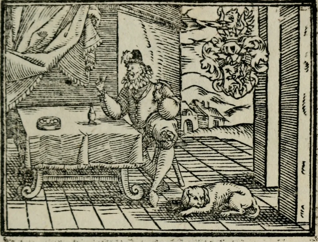 An illustration from Emblemata physico-ethica, hoc est, Naturae morum moderatricis picta praecepta : à Nicolao Taurello Montbelgardensi ... observata, & vario conscripta carmine, 1602, leaf 156