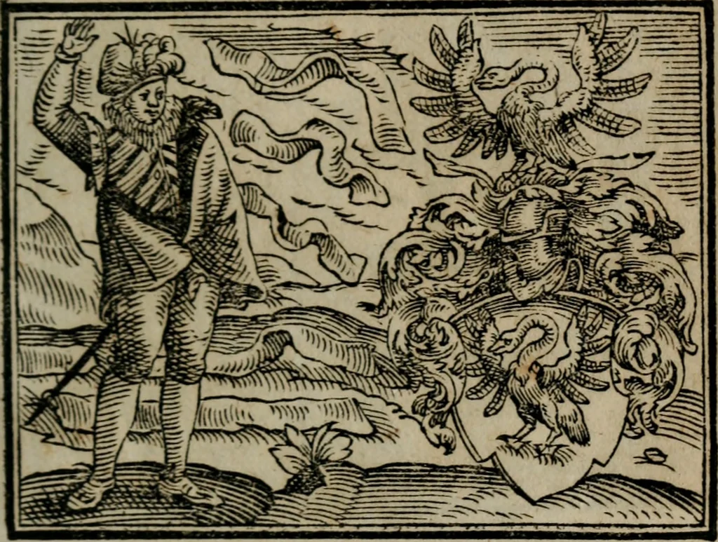 An illustration from Emblemata physico-ethica, hoc est, Naturae morum moderatricis picta praecepta : à Nicolao Taurello Montbelgardensi ... observata, & vario conscripta carmine, 1602, leaf 164