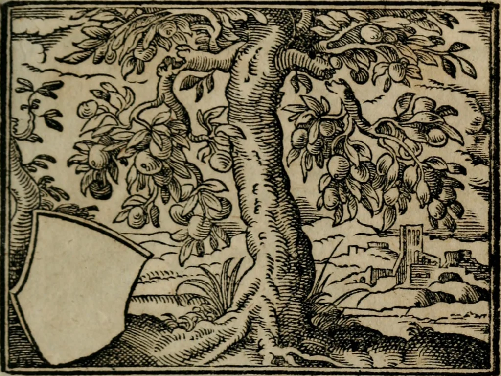 An illustration from Emblemata physico-ethica, hoc est, Naturae morum moderatricis picta praecepta : à Nicolao Taurello Montbelgardensi ... observata, & vario conscripta carmine, 1602, leaf 176