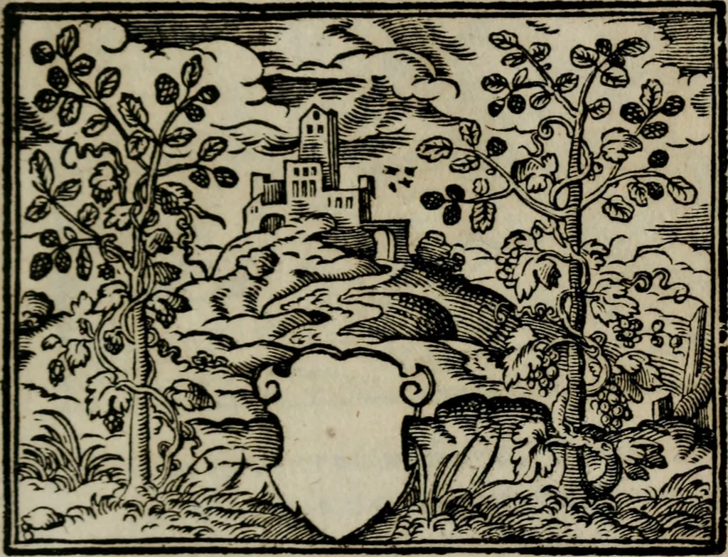 An illustration from Emblemata physico-ethica, hoc est, Naturae morum moderatricis picta praecepta : à Nicolao Taurello Montbelgardensi ... observata, & vario conscripta carmine, 1602, leaf 182