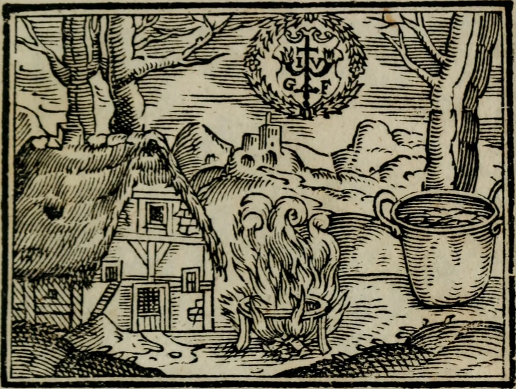 An illustration from Emblemata physico-ethica, hoc est, Naturae morum moderatricis picta praecepta : à Nicolao Taurello Montbelgardensi ... observata, & vario conscripta carmine, 1602, leaf 186