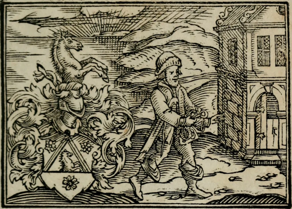 An illustration from Emblemata physico-ethica, hoc est, Naturae morum moderatricis picta praecepta : à Nicolao Taurello Montbelgardensi ... observata, & vario conscripta carmine, 1602, leaf 210