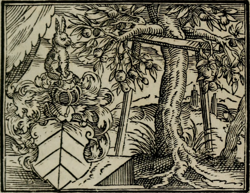 An illustration from Emblemata physico-ethica, hoc est, Naturae morum moderatricis picta praecepta : à Nicolao Taurello Montbelgardensi ... observata, & vario conscripta carmine, 1602, leaf 218