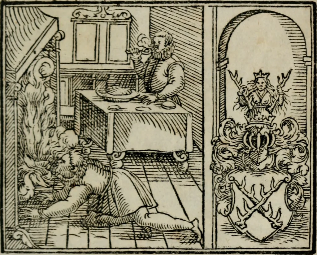 An illustration from Emblemata physico-ethica, hoc est, Naturae morum moderatricis picta praecepta : à Nicolao Taurello Montbelgardensi ... observata, & vario conscripta carmine, 1602, leaf 226