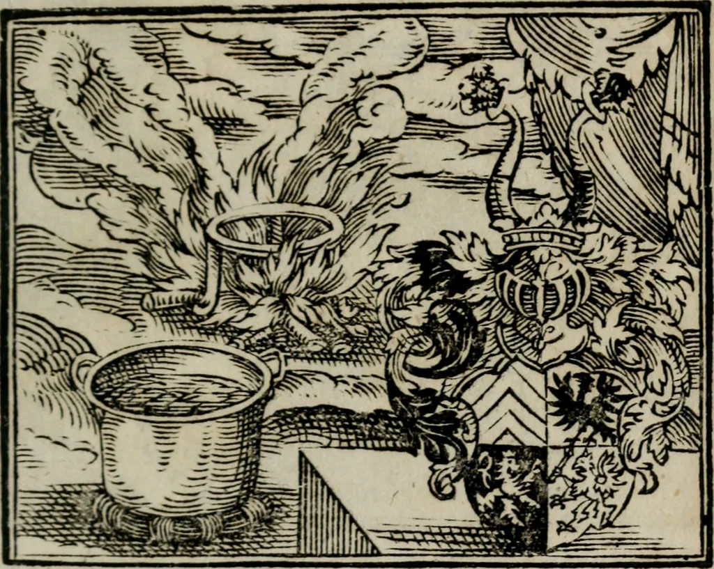 An illustration from Emblemata physico-ethica, hoc est, Naturae morum moderatricis picta praecepta : à Nicolao Taurello Montbelgardensi ... observata, & vario conscripta carmine, 1602, leaf 230