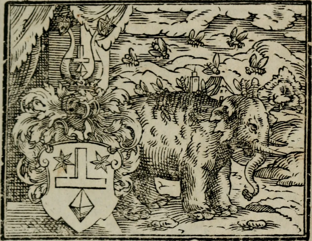 An illustration from Emblemata physico-ethica, hoc est, Naturae morum moderatricis picta praecepta : à Nicolao Taurello Montbelgardensi ... observata, & vario conscripta carmine, 1602, leaf 232