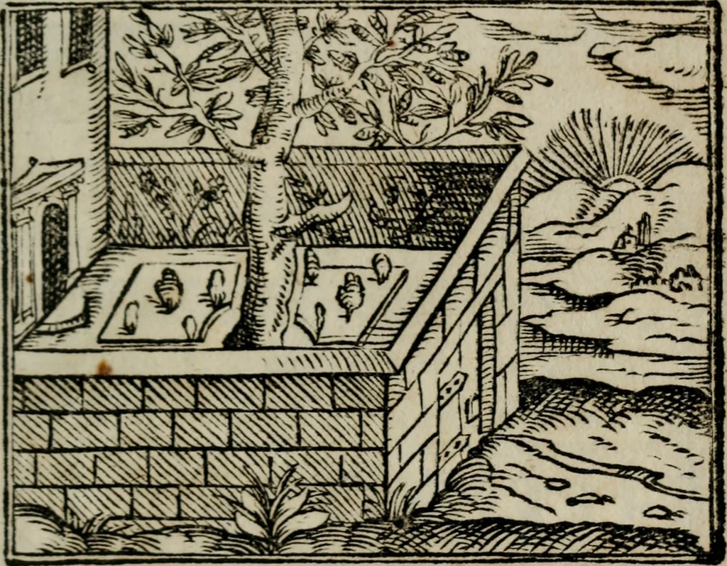 An illustration from Emblemata physico-ethica, hoc est, Naturae morum moderatricis picta praecepta : à Nicolao Taurello Montbelgardensi ... observata, & vario conscripta carmine, 1602, leaf 240