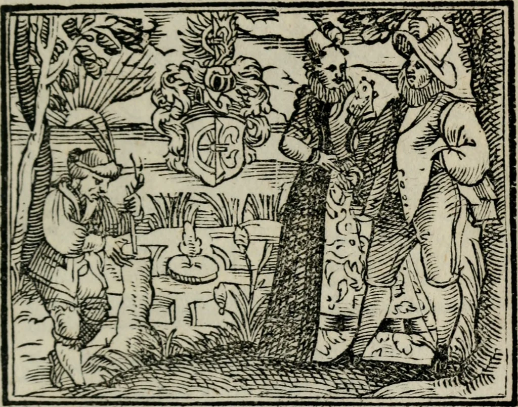 An illustration from Emblemata physico-ethica, hoc est, Naturae morum moderatricis picta praecepta : à Nicolao Taurello Montbelgardensi ... observata, & vario conscripta carmine, 1602, leaf 246