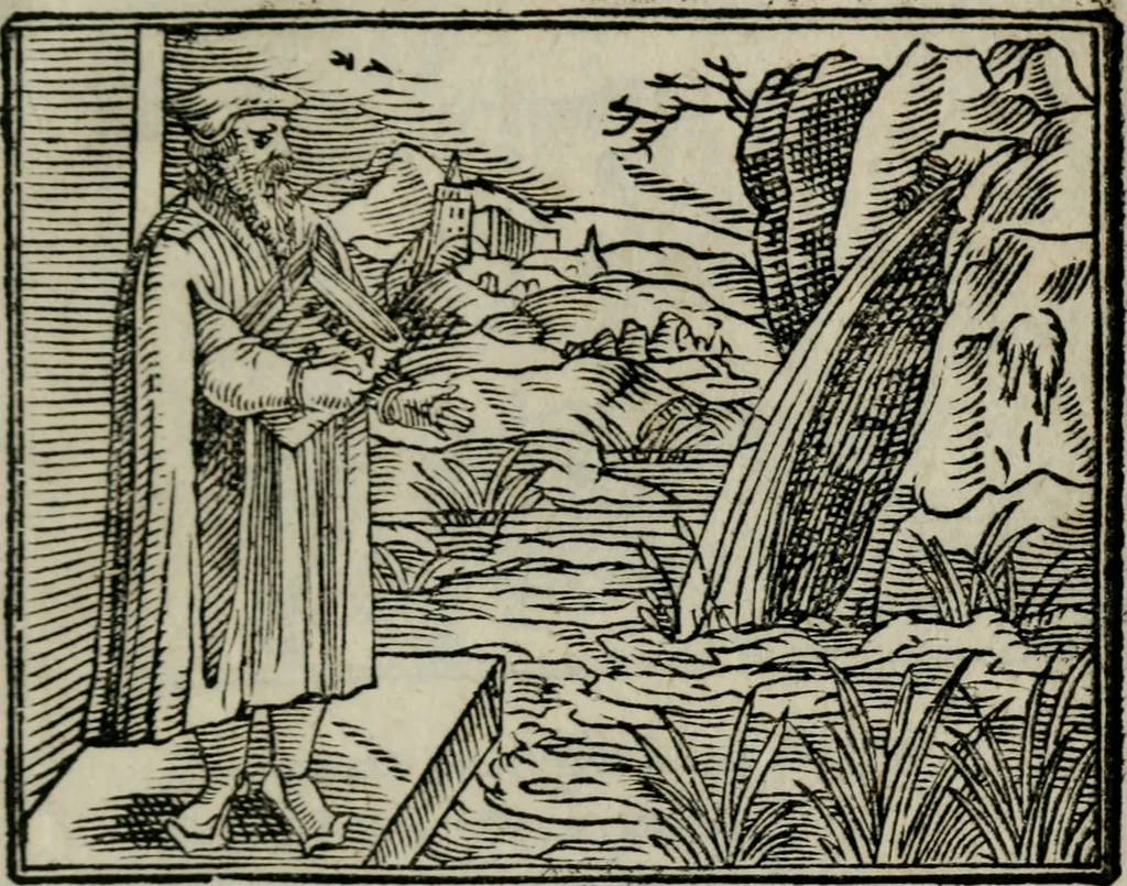 An illustration from Emblemata physico-ethica, hoc est, Naturae morum moderatricis picta praecepta : à Nicolao Taurello Montbelgardensi ... observata, & vario conscripta carmine, 1602, leaf 254