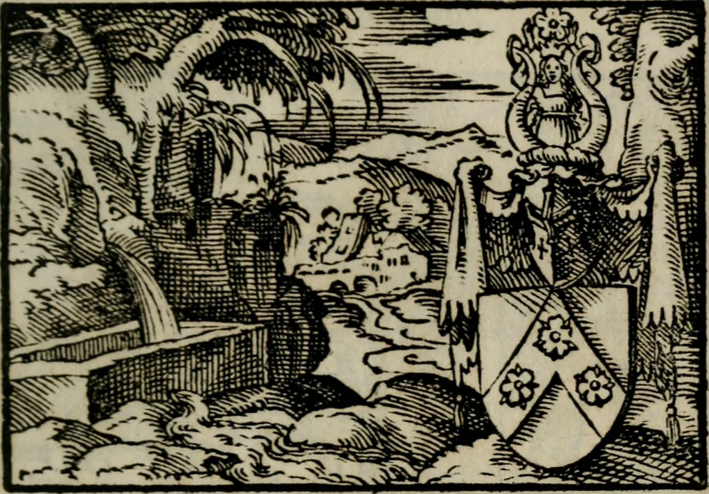 An illustration from Emblemata physico-ethica, hoc est, Naturae morum moderatricis picta praecepta : à Nicolao Taurello Montbelgardensi ... observata, & vario conscripta carmine, 1602, leaf 74
