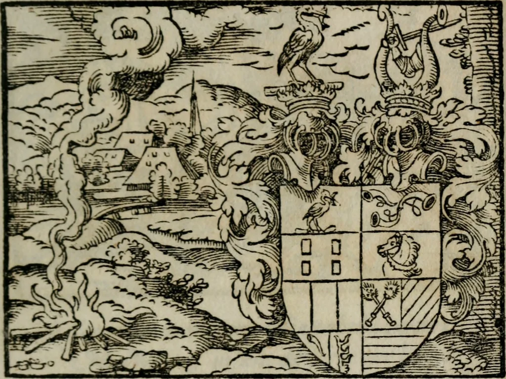 An illustration from Emblemata physico-ethica, hoc est, Naturae morum moderatricis picta praecepta : à Nicolao Taurello Montbelgardensi ... observata, & vario conscripta carmine, 1602, leaf 76