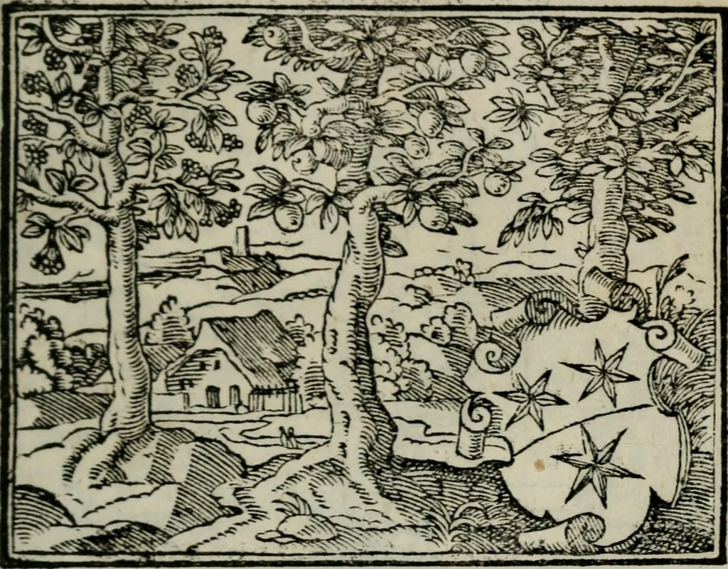 An illustration from Emblemata physico-ethica, hoc est, Naturae morum moderatricis picta praecepta : à Nicolao Taurello Montbelgardensi ... observata, & vario conscripta carmine, 1602, leaf 82
