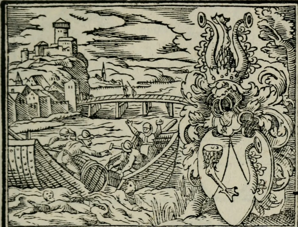An illustration from Emblemata physico-ethica, hoc est, Naturae morum moderatricis picta praecepta : à Nicolao Taurello Montbelgardensi ... observata, & vario conscripta carmine, 1602, leaf 86