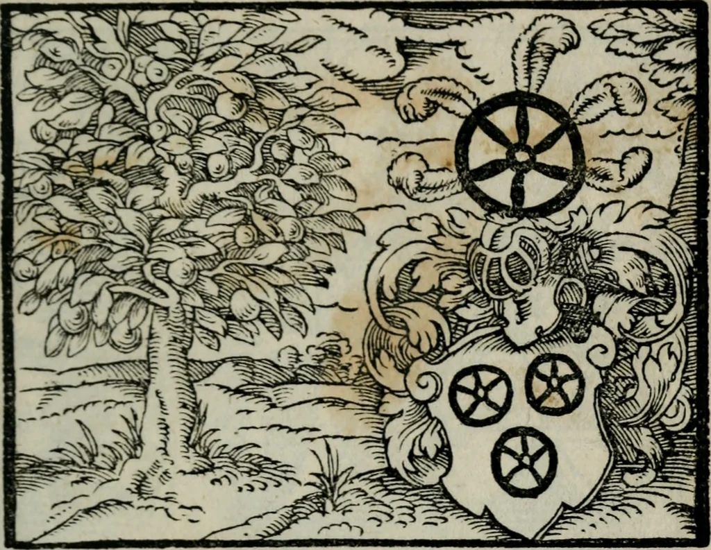 An illustration from Emblemata physico-ethica, hoc est, Naturae morum moderatricis picta praecepta : à Nicolao Taurello Montbelgardensi ... observata, & vario conscripta carmine, 1602, leaf 94