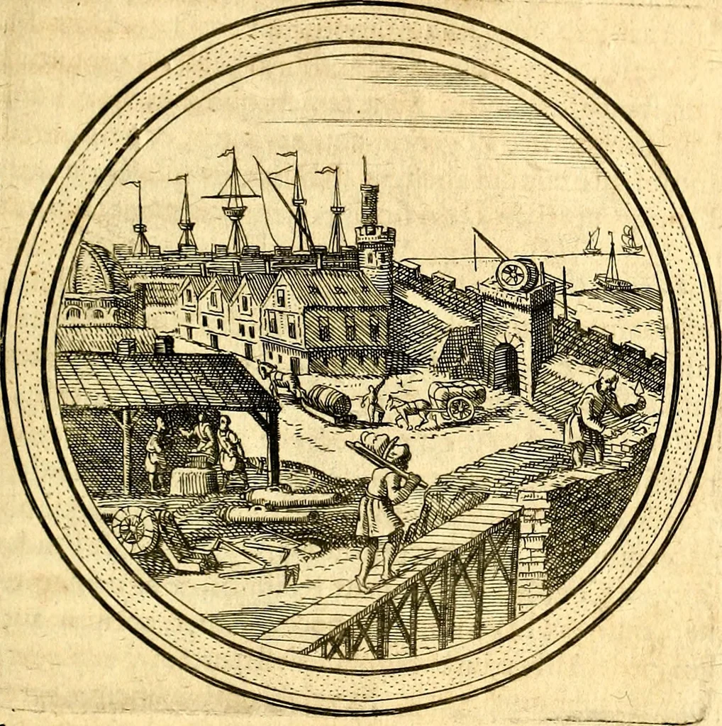An illustration from Emblemata politica. Quibus ea, quae ad principatum spectant breviter demonstrantur singulor vero explicatio fusius proponitur. Opus novum, 1618, leaf 114