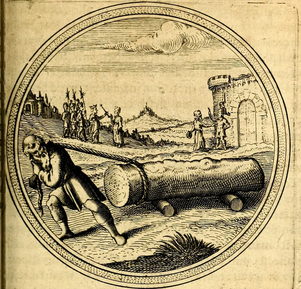 An illustration from Emblemata politica. Quibus ea, quae ad principatum spectant breviter demonstrantur singulor vero explicatio fusius proponitur. Opus novum, 1618, leaf 126