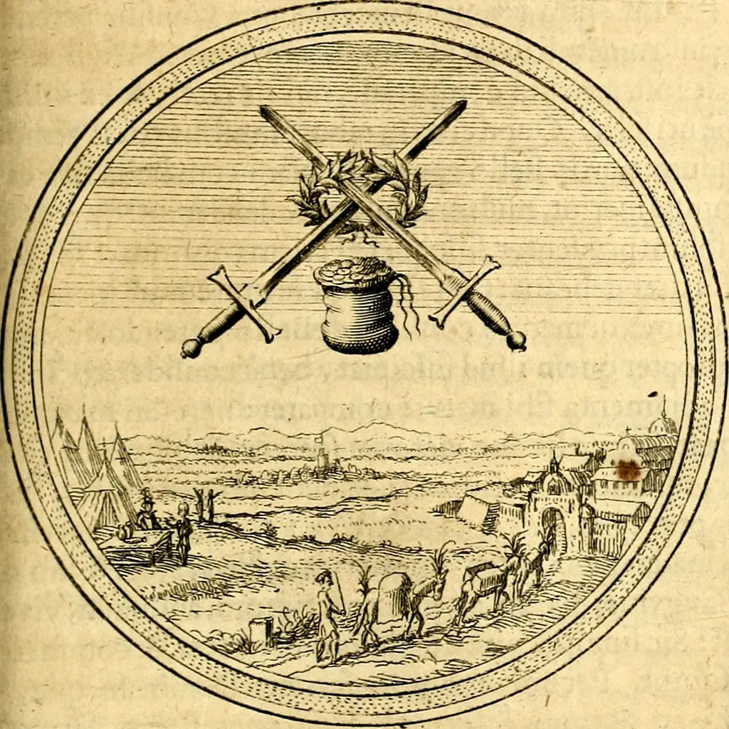 An illustration from Emblemata politica. Quibus ea, quae ad principatum spectant breviter demonstrantur singulor vero explicatio fusius proponitur. Opus novum, 1618, leaf 134